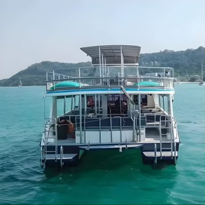 60 Passengers Customized Catamaran Luxury Water Taxi Ferry Yacht Aluminum Fiberglass Cruising