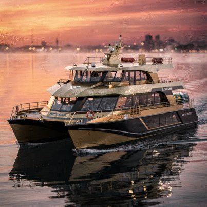 UBI 18100A Customized Leisure Cruising Yacht 11.8M 100 PAX Inboard Engine 350HP Marine Grade Aluminum Alloy HD-1180B Hull 30-35