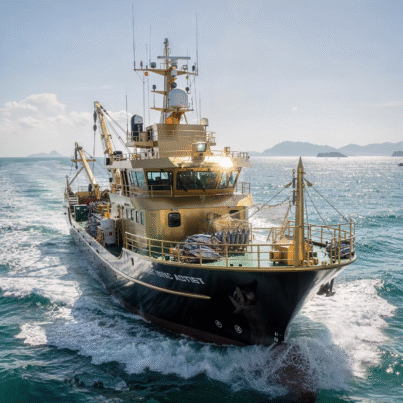 UBI 3015 customized Steel Commercial Tuna Fishing Boat with 1200HP Inboard Engine 30m 15 Passengers 30-35 Knots