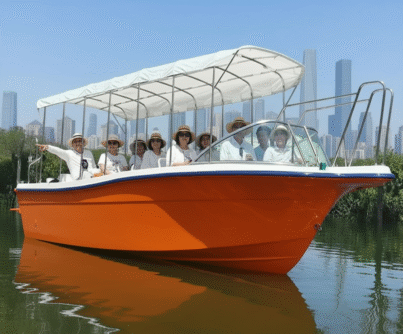 UBI 930 Customized 30-Passenger 11.8M HD-1180B Fiberglass Outboard 300HP Water Taxi Yacht for Ferry Transport & Yacht Cruises