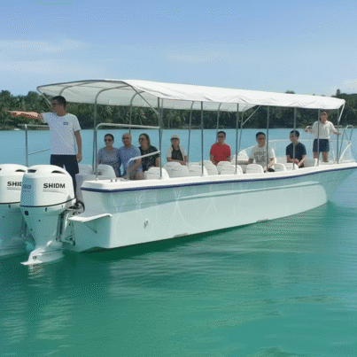 UBI 930 Customized Aluminum Cruising Yacht 11.8M 30 PAX Inboard Outboard Engine Welded Construction Transport Application