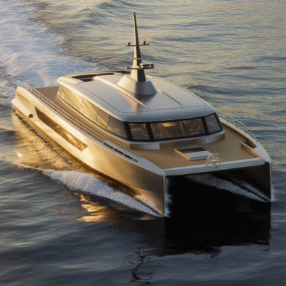 UBI 18100 Customized Aluminum Alloy Cruising Yacht 11.8M 100 PAX Inboard Engine