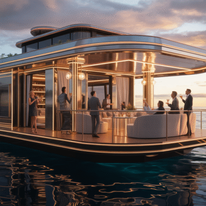 UBI 11S2 Customized Floating Luxury Aluminum Outboard Party House Pontoon for River Fishing & Leisure