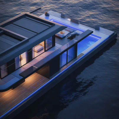 UBI 11S2A Customized Welded Luxury Yacht Aluminum Outboard Engine 200HP Single-Storey Edition Swimming Pool for River Fishing