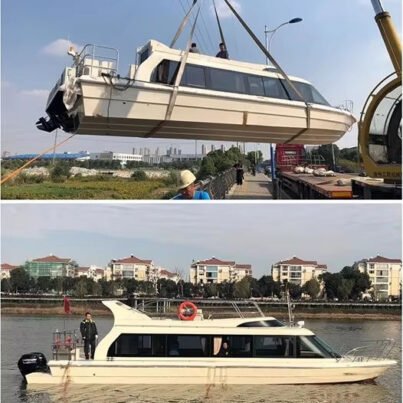 UBI 1130 customized 30 Passenger Luxury Water Taxi Ferry New Aluminum Diesel Fuel Electric Propulsion with Inboard Engine 11M