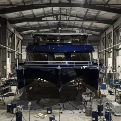 UBI 18100A Customized Leisure Cruising Yacht 11.8M 100 PAX Inboard Engine 350HP Marine Grade Aluminum Alloy HD-1180B Hull Welded